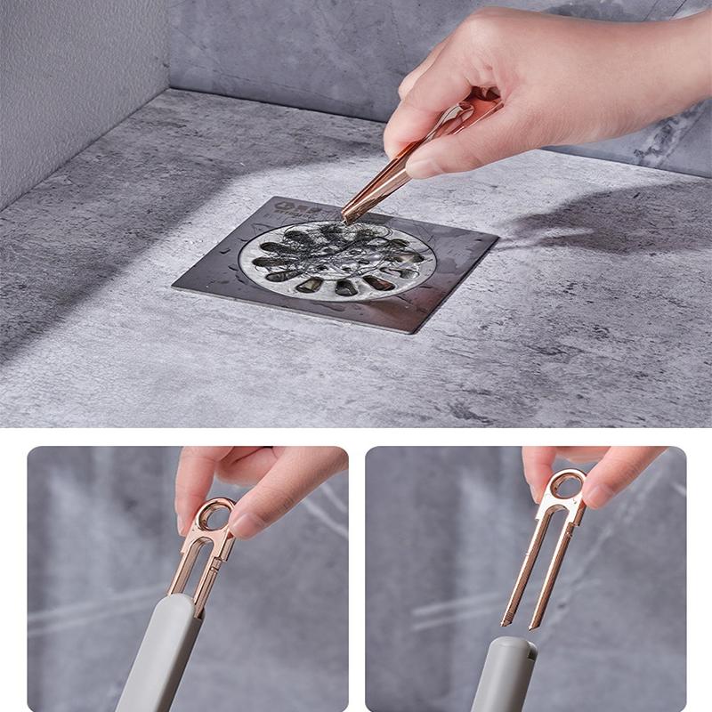 Силиконовая щетка для унитаза 2-в-1 Щетка для чистки унитаза с длинной ручкой Прозрачная основа для аксессуаров для чистящих щеток