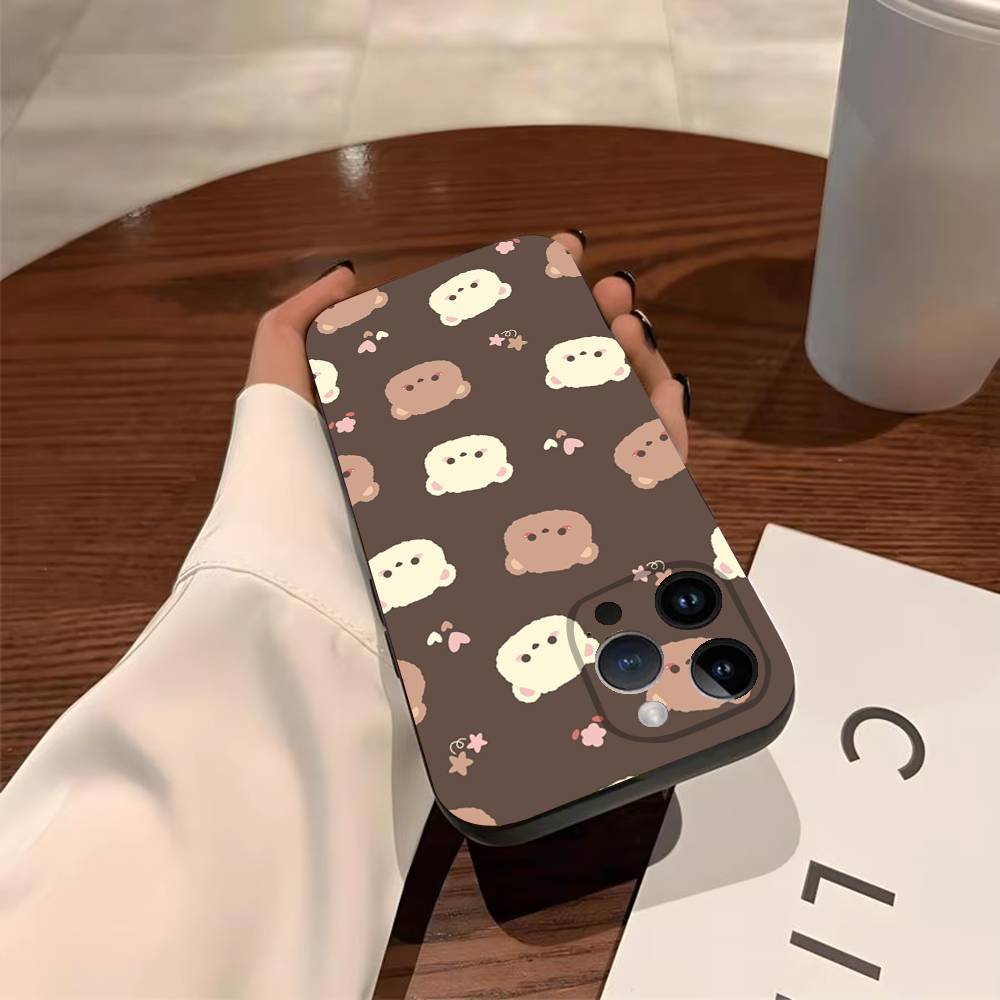 Милый Мультяшный Чехол для Телефона iPhone 17 Air 16 15 11 12 14 13 Pro Max Ударопрочный Чехол