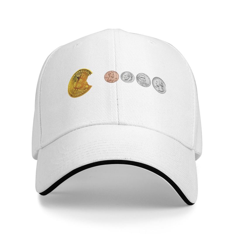 Классическая бейсбольная кепка с биткойн-закусками, женская унисекс, регулируемая на заказ, унисекс, BTC, криптовалютные монеты, шляпа для папы, уличная шапка