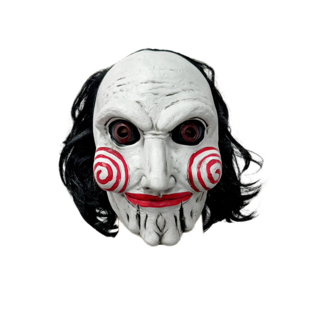 Chainsaw Man Halloween Horror Mask Murder Mystery Game NPC Long-haired male ghost mask COS Billy Headgear