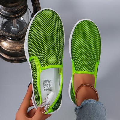 Модные женские кроссовки, летние новые повседневные модные мокасины, дышащие сетчатые кроссовки для ходьбы, женская обувь, удобная обувь для женщин
