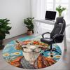 1pc Llama, Boho Chair Carpet for Office, Non slip, Soft and Durable Office Rug