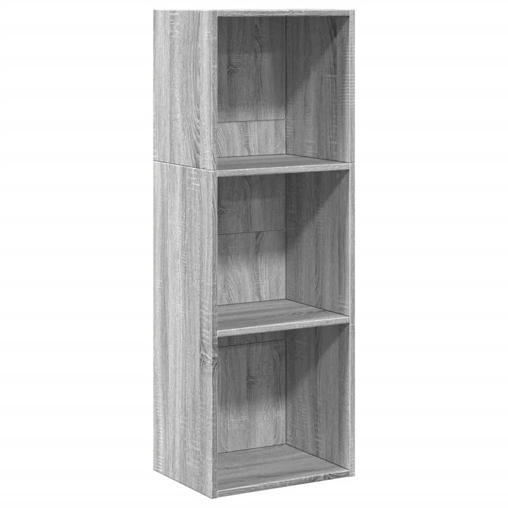 vidaXL Bücherregal Grau Sonoma 40x30x114 cm Holzwerkstoff