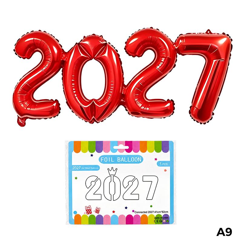Разноцветные воздушные шары с цифрами 2027, 16 дюймов, шары-фольга с короной, Декор для вечеринки в канун Нового года, Рождества, Выпускного, Дня рождения