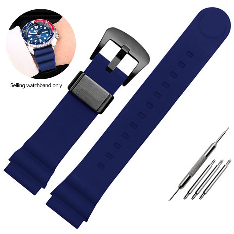 22mm Diving Rubber Strap for Seiko Watch SKX007 PROSPEX SRP777J1 No.5 Water Ghost Abalone Men Sport Silicone Watchband Bracelet