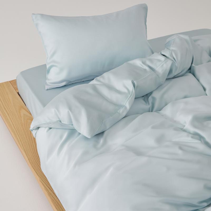 Простой комплект постельного белья из 100% лиоцелла с простынями, однотонный, мягкий, приятный для кожи, для кровати размера Queen, King, пододеяльник из натурального растительного волокна