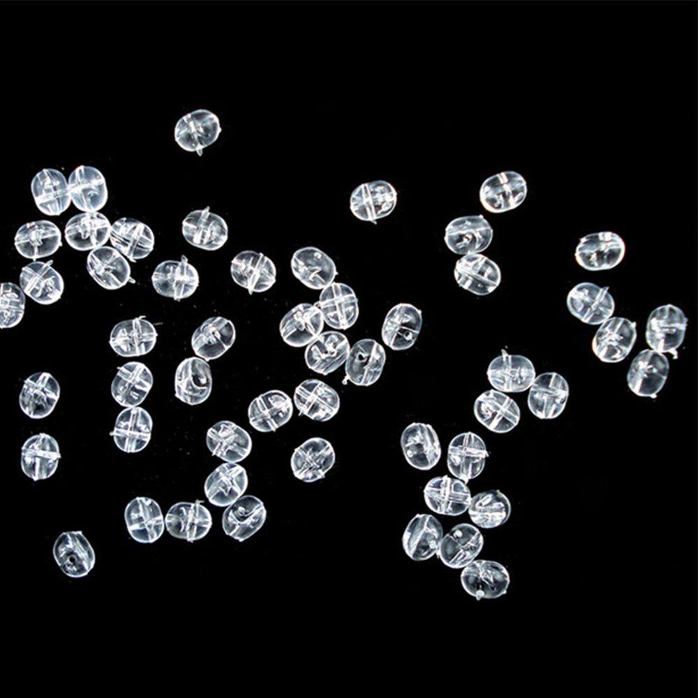 100 шт. Горячие Прозрачные Пластиковые Рыболовные Перекрестные Бусины Сверло Двойной Жемчуг Поплавки Шарики