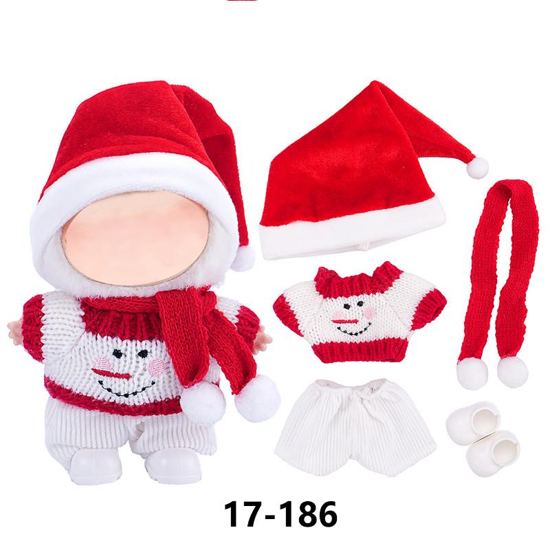 Новая рождественская одежда для мини-кук Labubus 17 см Наряд Шляпа Одежда для кукол Labubu I II III Аксессуары для кукол Игрушки для рождественских игр