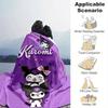 1pc, Sanrio Kuromi Home Decor: Cozy Flannel Blanket for Bedroom, Living Room & Travel, Perfect Gift! Ideal Sofa Throw, Outdoor Blanket, Car Cover, Bea