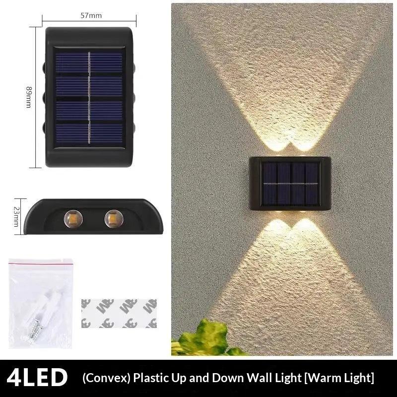 Solar LED Wall Lamp Outdoor Waterproof Lighting Solution for Gardens