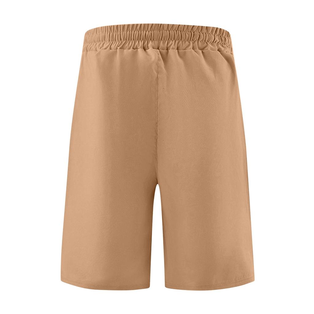 Мужские летние однотонные повседневные спортивные шорты на молнии с несколькими карманами, быстросохнущие, дышащие