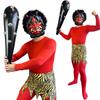 Setsubun Oni Costume Cosplay Oni Cosplay Set of 6 Real Oni Oni Mask Tiger Waist Wrap Oni Red Oni Blue Oni Oni Costume Costume Club Wig Bean Throwing