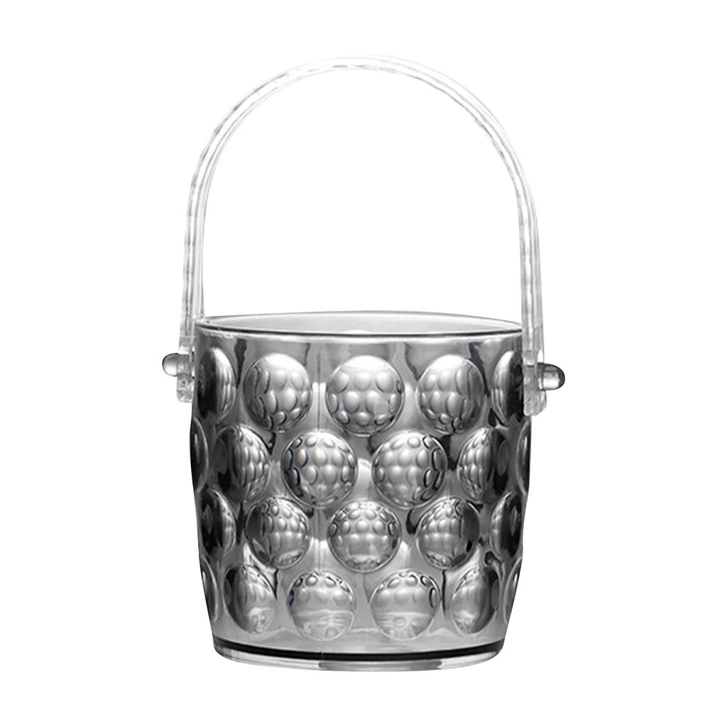 Ведро для льда, небольшой прозрачный акриловый контейнер для ледяных шариков, охладитель для шампанского, пива и вина с ручкой для вечеринки в коктейль-баре с морозильной камерой, 4,7 х 4,9 дюйма