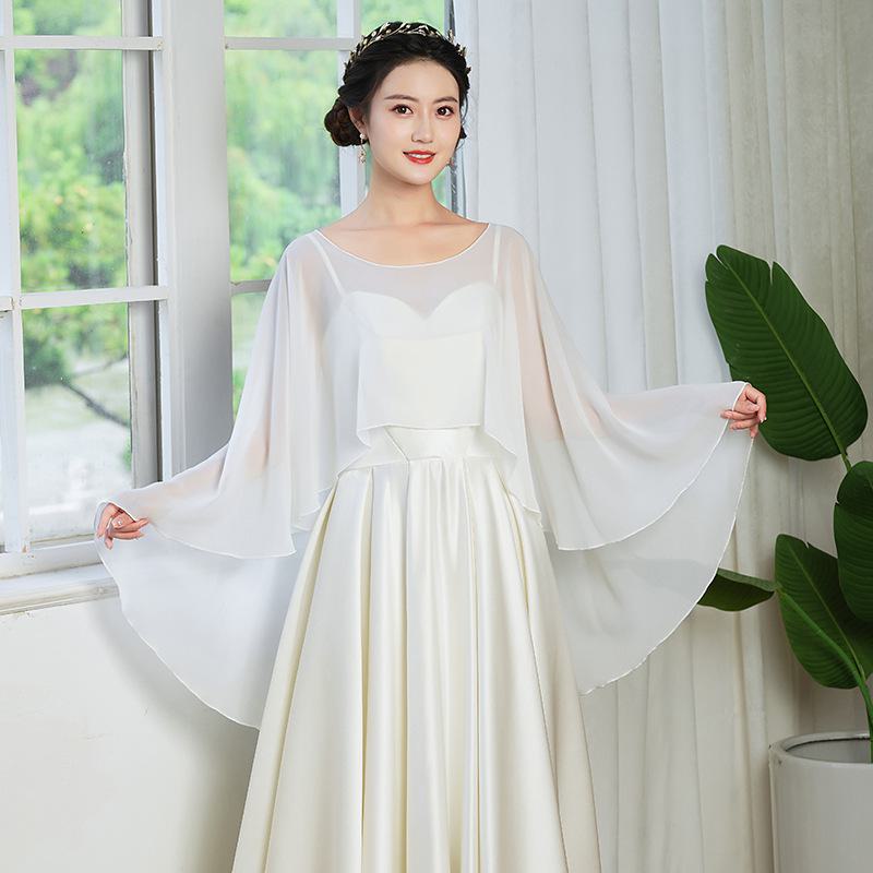 Однотонная шифоновая накидка: Дышащий солнцезащитный плащ