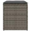 Garden Stool with Cushions 2 pcs Grey 40x40x43 cm Poly Rattan