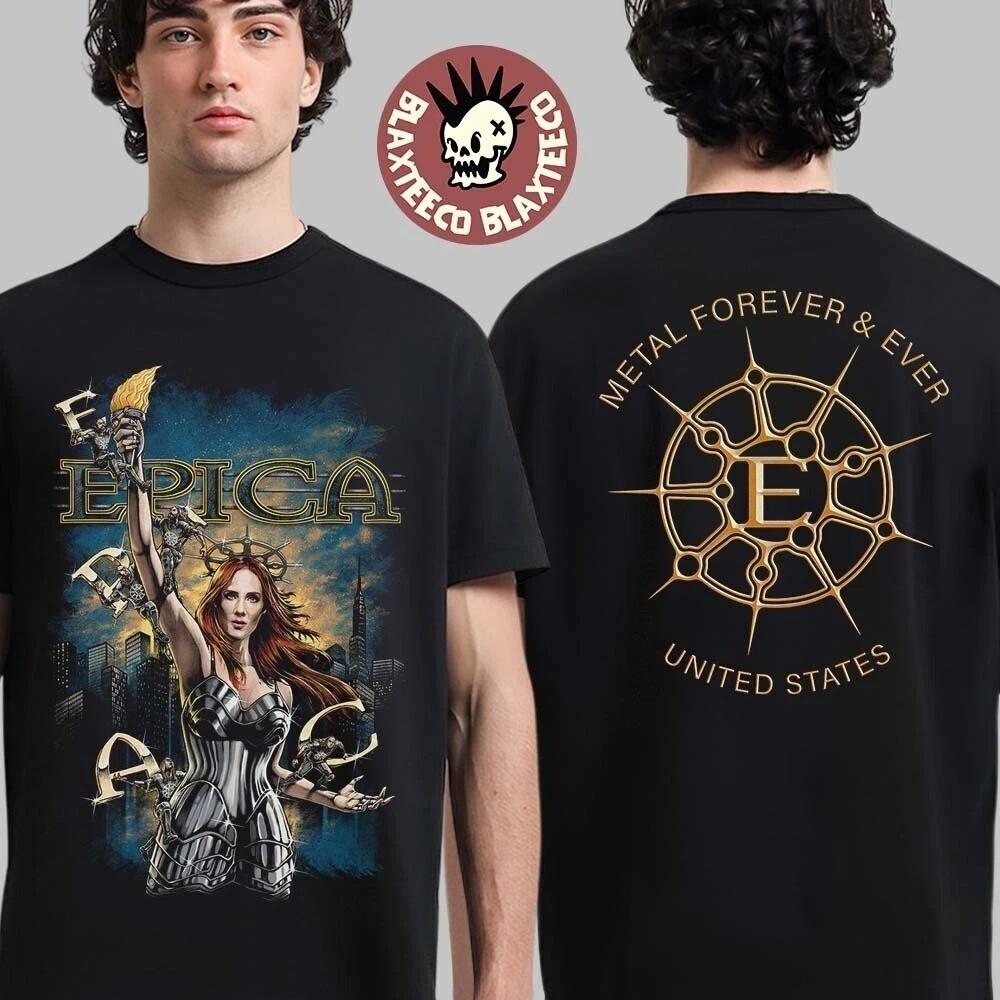 Epica 2025 Эксклюзивный мерч US Tour Fight To Survive репринт Унисекс футболка