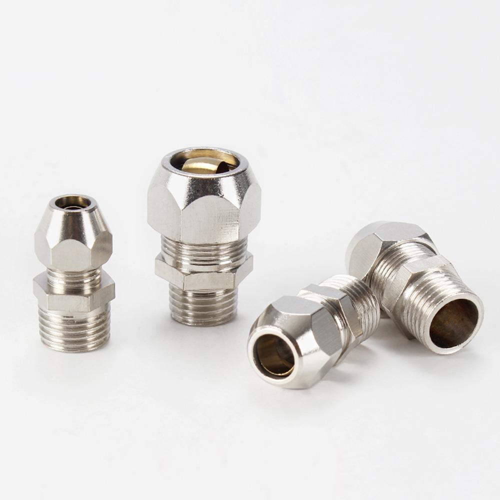 1/8" 1/4" 3/8" 1/2" BSPP Наружная Внутренняя 4 6 8 10 12 14 16 мм Трубный Компрессионный Соединитель Фитинг Латунный Трубный Фитинг Угольник Вода Газ Масло