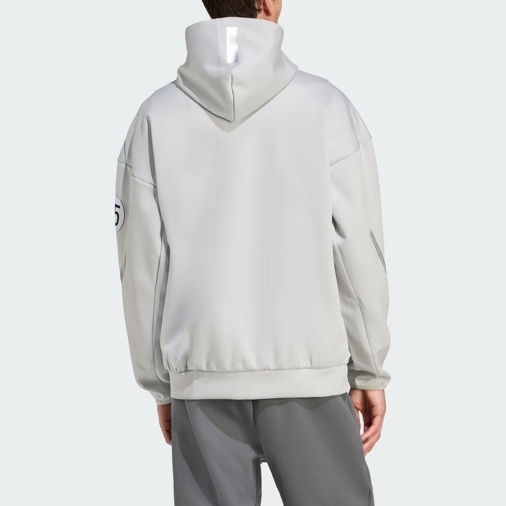 Adidas Mercedes - Amg Primeknit Удобная Модная Минималистичная Универсальная Однотонная Куртка Мужская Куртка Светло-серая JW3473