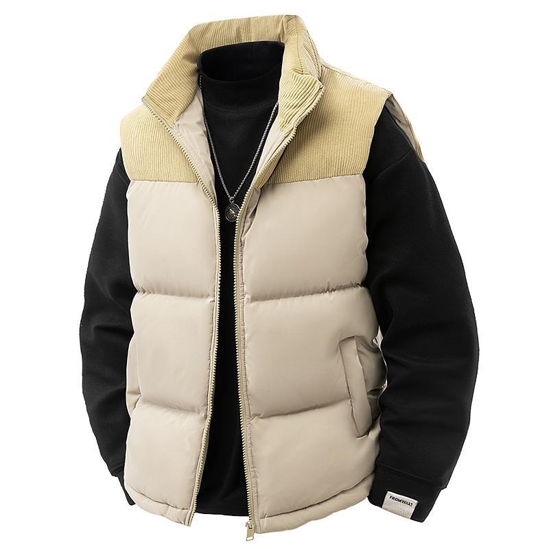 V 55871 Thickened Down Vest Men Women Loose Down Cotton Jacket Vest