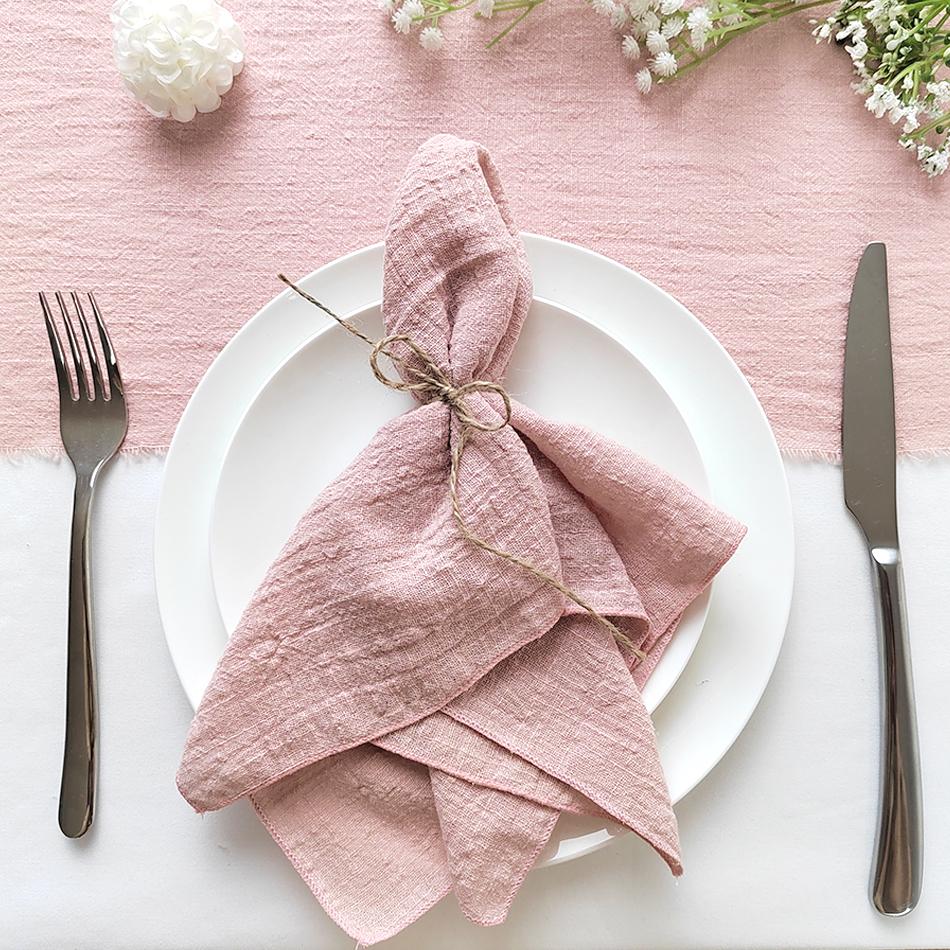 Set of 50 Cotton Cloth Napkins Gauze Fabric 30x30 Cm Factory Outlet Wedding Decor Everyday Use Dinner Tea Towel Table Village