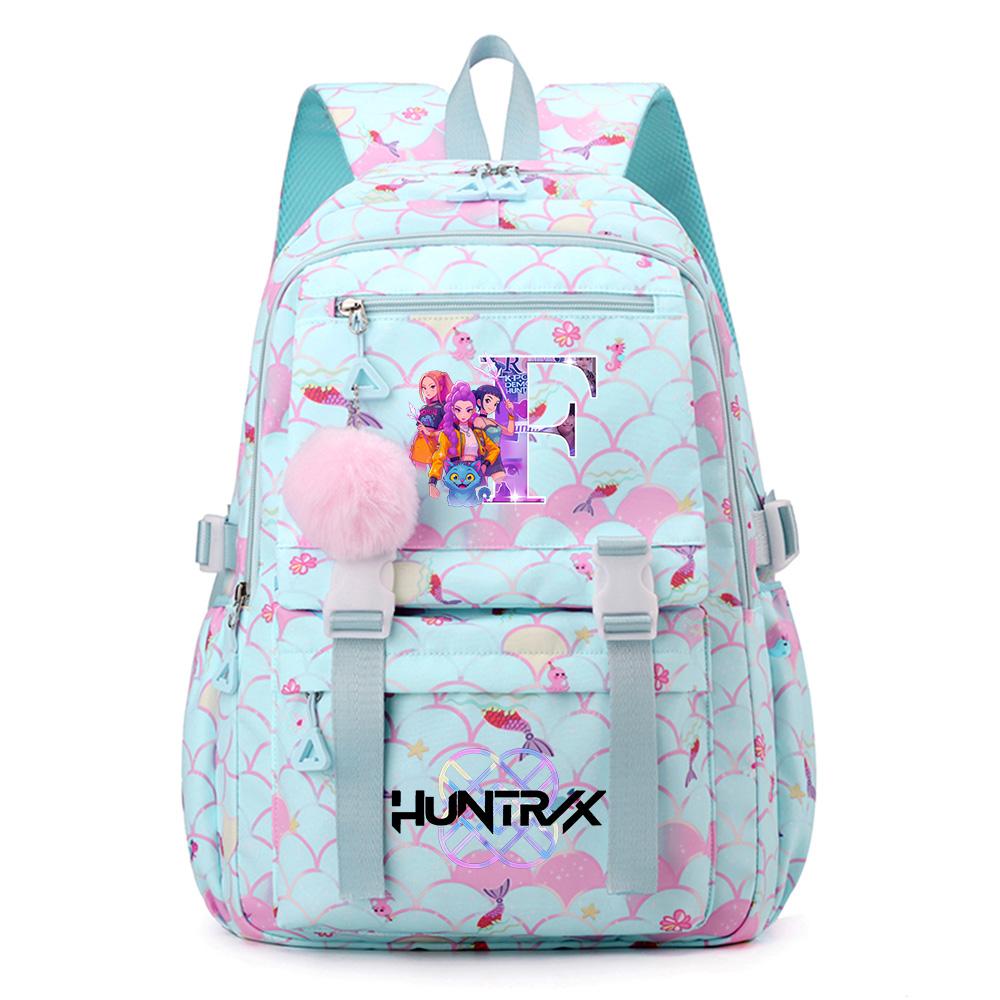 26 English Letters Printed Backpack Large Capacity Bookbag Student Boy Girl Schoolbag Outdoor Large Capacity Waterproof Sports Laptop Travel Bag