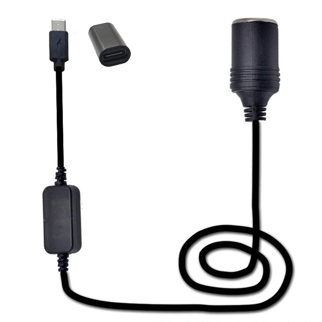 USB C PD Female Type C Male на 12В автомобильную розетку для видеорегистратора, автомобильного вентилятора, питания
