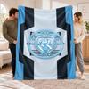 Flannel Fleece Blanket with Manchester City Design, Soft Lightweight Throw for Bed Sofa Travel