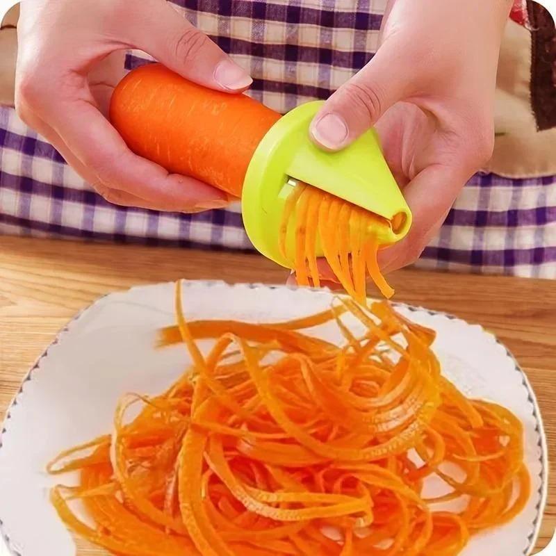 Кухонные инструменты Терка Морковь Кухонная терка Овощи Многофункциональная Спиральная Шинковка Овощечистка Ручная Картофель Редис Вращающаяся терка