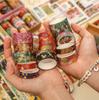Набор из 15 рулонов золотой фольги Washi Tape, декоративные наклейки с цветами сакуры для планировщика, ведения дневника и организации