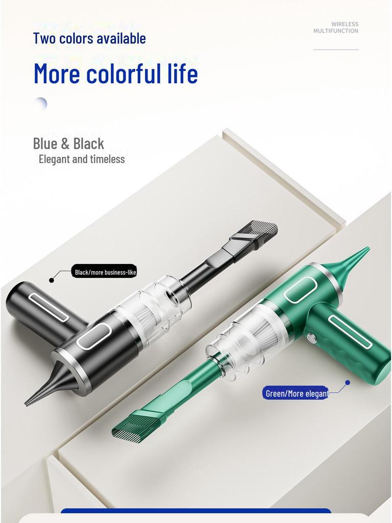 Портативный беспроводной воздуходув и пылесос — мощное всасывание, перезаряжаемый, для использования дома и в автомобиле