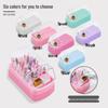 30-Hole Multifunctional Nail Tool Organizer with Dustproof Grinding Head Storage & Cleaning Brush