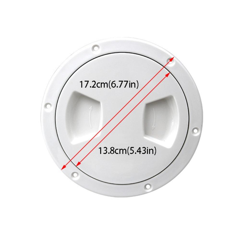 Round Hatch Cover White Inspection Plate For Boat Boat Screw Out Plate Outdoor Water Sport