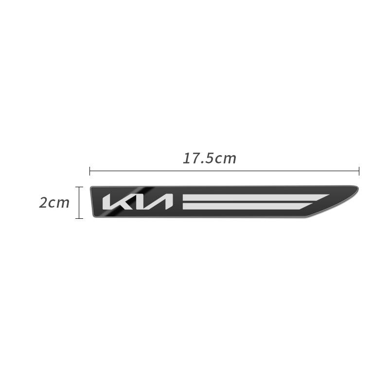 AABIV1 Car Styling 2pcs Side Wing Badge Emblem Fender Sport Car Sticker for Kia Rio Ceed Sportage Cerato Soul Picanto auto Accesspries