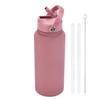 1L Stainless Steel Vacuum Insulated Water Bottle With Handle Straw Lid Outdoor Sports Travel