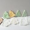 1PC Christmas Bell Shaped Hanging Mould DIY Gift Crafts Christma Snowflake Elk Silicone Mould Cartoon