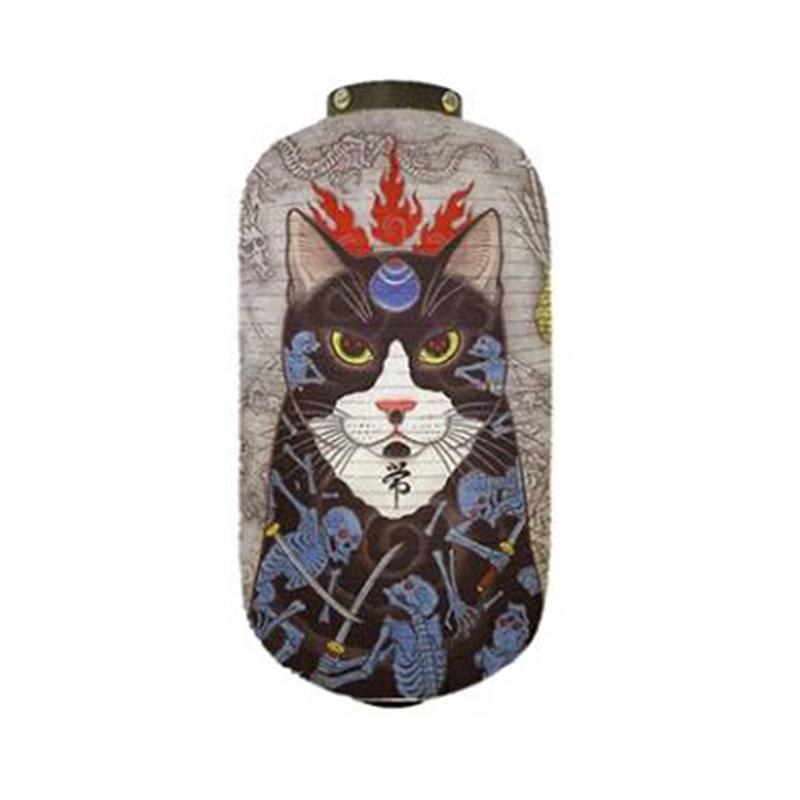 Japanese Style Samurai Cat Hanging Lamp Party Decor Gothic Samurai Cat Lantern Restaurant Izakaya Sushi Shop Advertising Sign