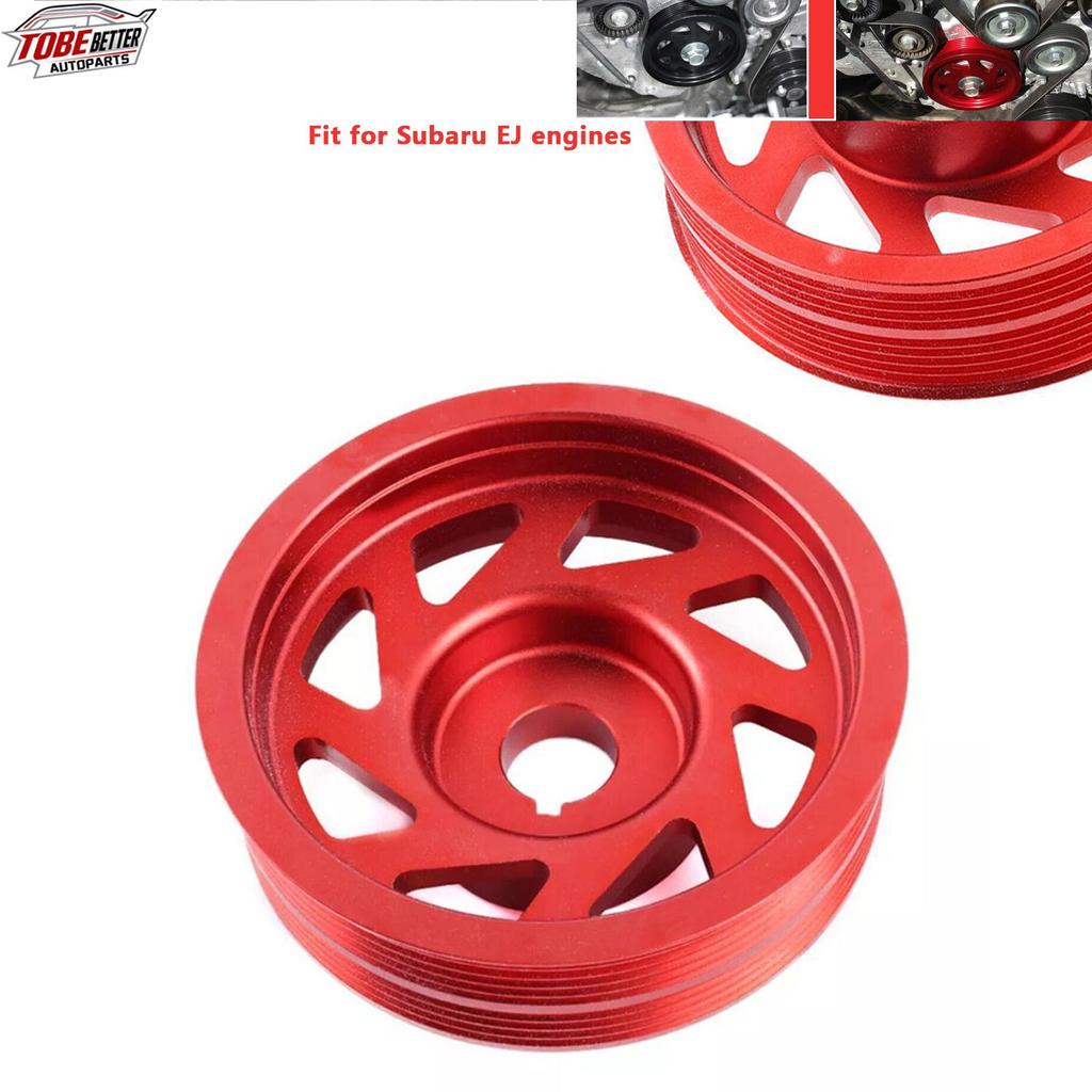 Lightweight Aluminum Crank Pulley for Subaru WRX, STI, and Legacy