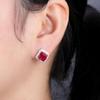 Легкие роскошные изящные серьги с рубином и натуральным драгоценным камнем, 8 мм, 7 карат, женские серьги из стерлингового серебра 925 пробы, ювелирные изделия, подарок для мамы