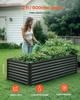 Metal Raised Garden Bed, 1.8 x 0.9 x 0.6 m Outdoor Galvanized Planter Garden Box, Open Bottom Design, Large Planter Raised Bed for Growing Vegetables,