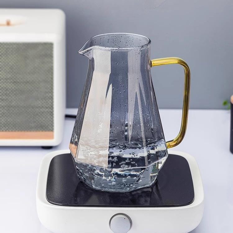 Бытовой алмазный чайник для холодной воды, большая колючая кастрюля для гостиной, термостойкий, набор чайников из высокоборосиликатного стекла, чайник для холодной воды