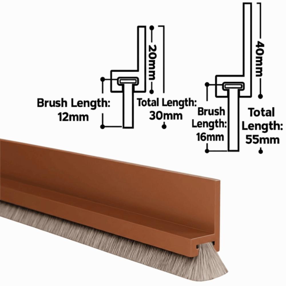Self Adhesive Brush Door Seal PVC Door Sweep Professional Weather Stripping  Living Room