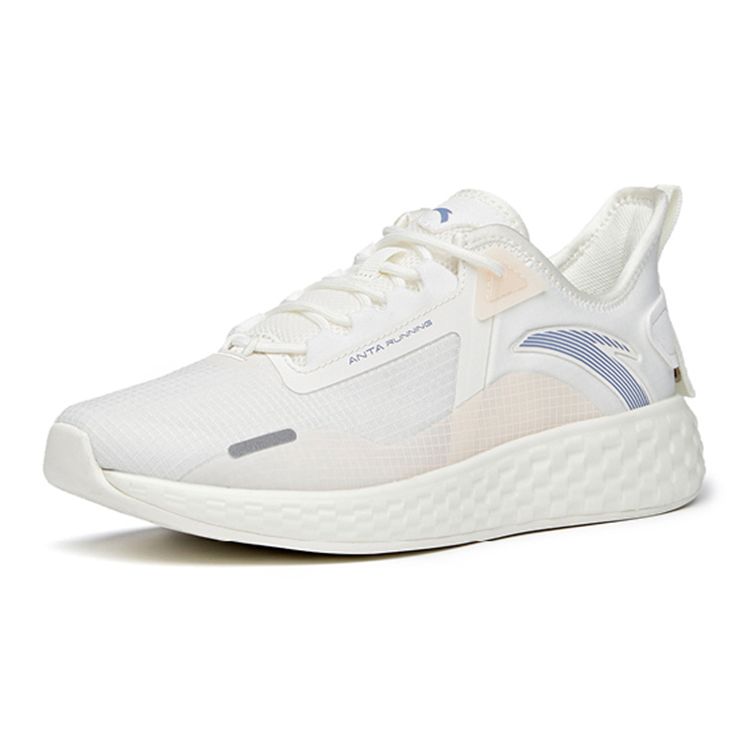 Anta Running Series Trendy Versatile Shock Absorbing Non-Slip Wear-Resistant Breathable Low-Top Running Shoes Women Sneaker White Purple 922125523-1