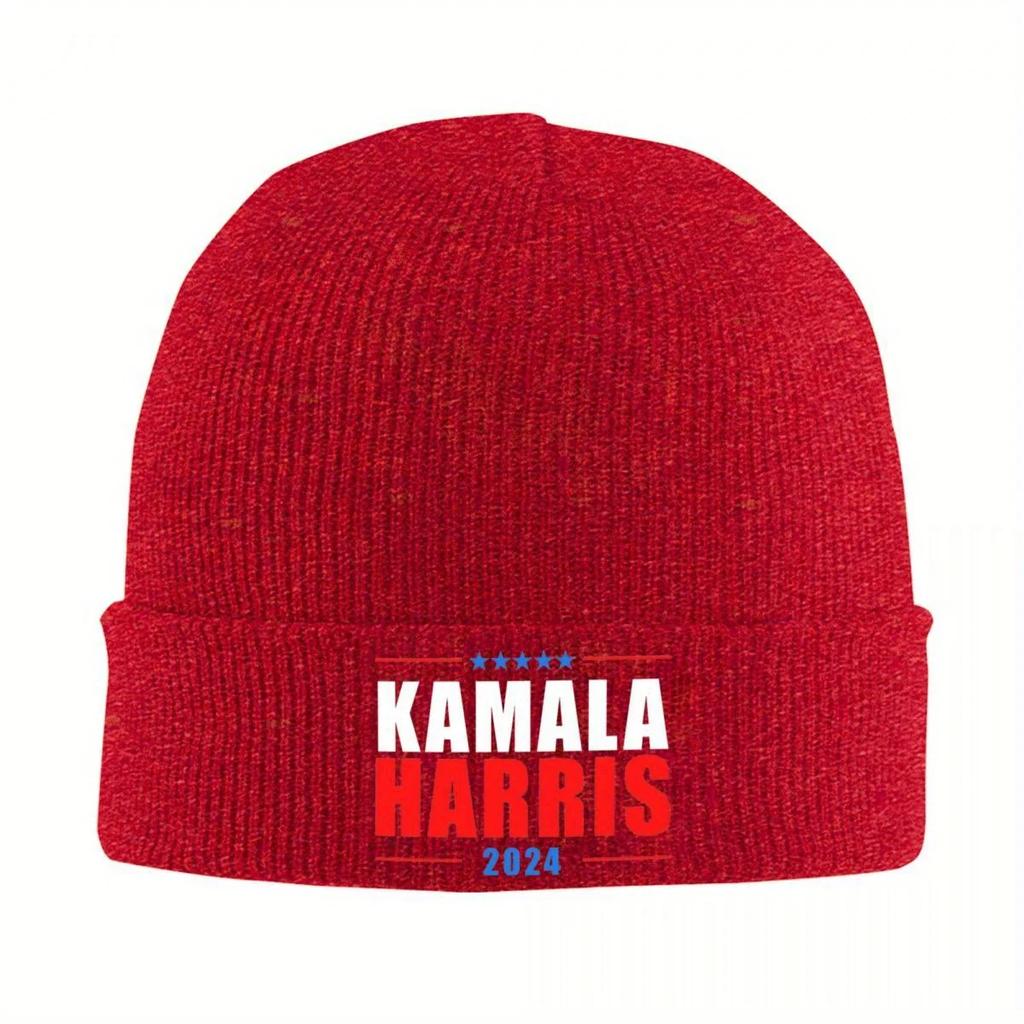New Kamala Harris Madam President Knit Hat Beanies Autumn Winter Hat Warm Hip Hop Cap For Unisex Women
