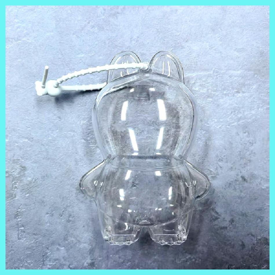 Transparent Protective Case for Labubu 4.0 Pin for Love Series Plush Doll Dust Cover Storage Box for LABUBU Doll Accessories