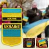 (HJFG) Ukraine Flag And Tryzub Ukrainian Coat Of Arms Shield Embroidery Patch Set