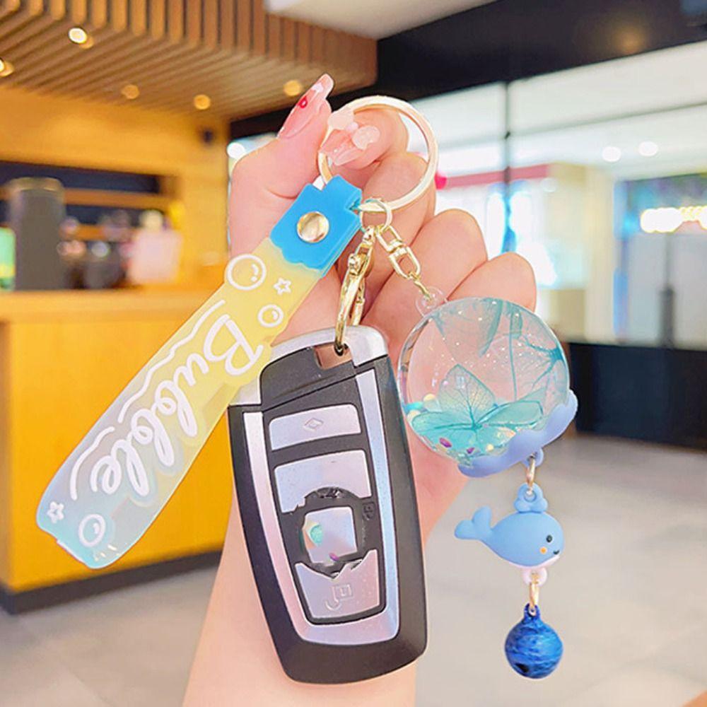 Acrylic Floating Oil Liquid Keyring Cartoon Acrylic Floating Keyring  Student