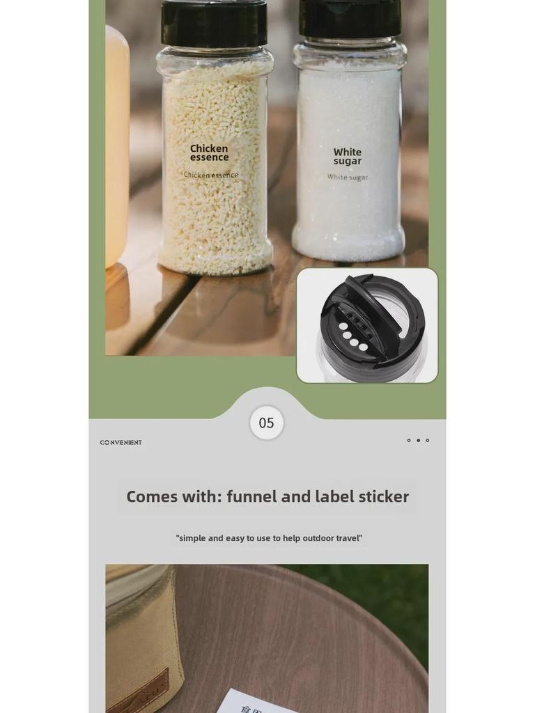 Портативный набор бутылок с приправами для кемпинга и пикников с герметичными бутылками для масла и сумкой для хранения