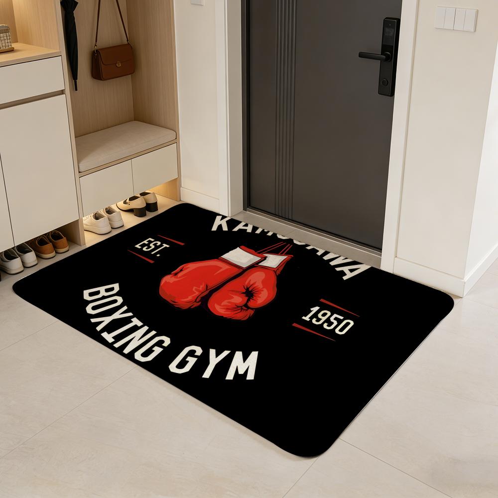 anime H-Hajime no Ippo Floor Mat Flannel Door Mat Non-Slip Absorbent Washable Indoor Home Rug