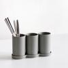 Kamome Kitchen Color Cutlery Container, Charcoal Gray, 1 Piece, Korean Popular Tableware