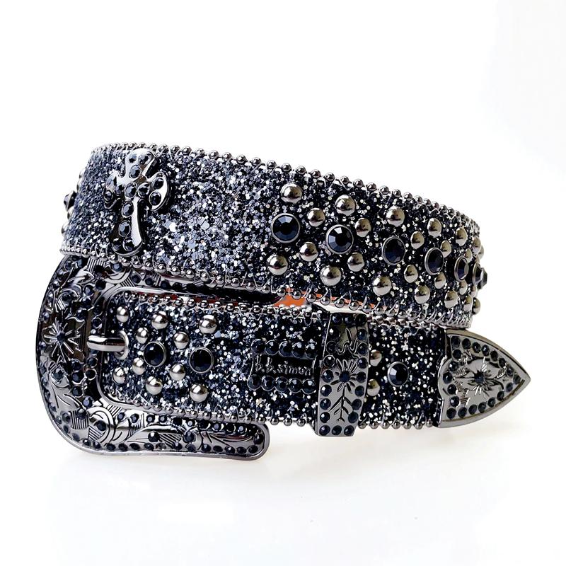 Ремни в стиле панк-рок со стразами в стиле вестерн, модные роскошные ремни с шипами, блестящие ремни с бриллиантами, ковбойский ремень для ковбойских девушек, готические джинсы